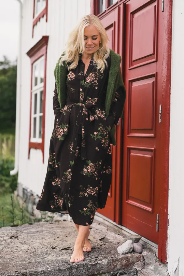 Irene Shirt Dress Misty Rose Flower