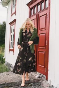 Irene Shirt Dress Misty Rose Flower
