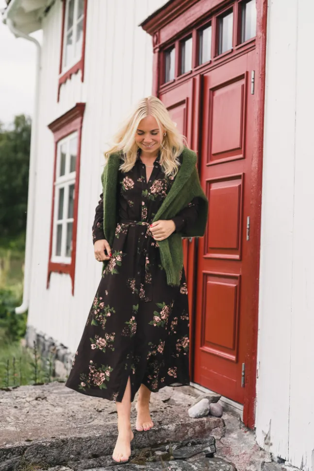 Irene Shirt Dress Misty Rose Flower
