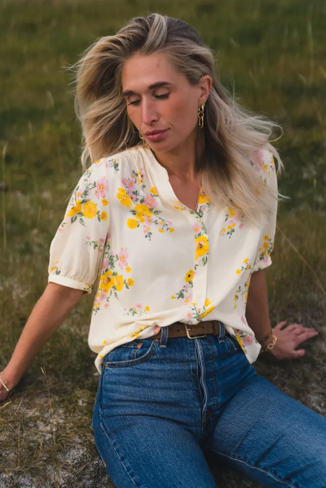 Irene 2/4 Shirt Mimosa Flower