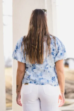 Irina Floral Fusion Blouse Blue