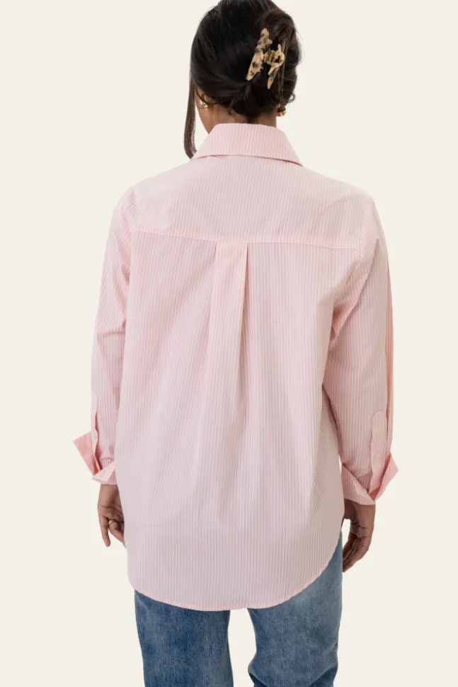Isabellaic Shirt Pink White Stripes