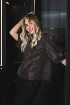Isabel 25 Solid Blouse Brown