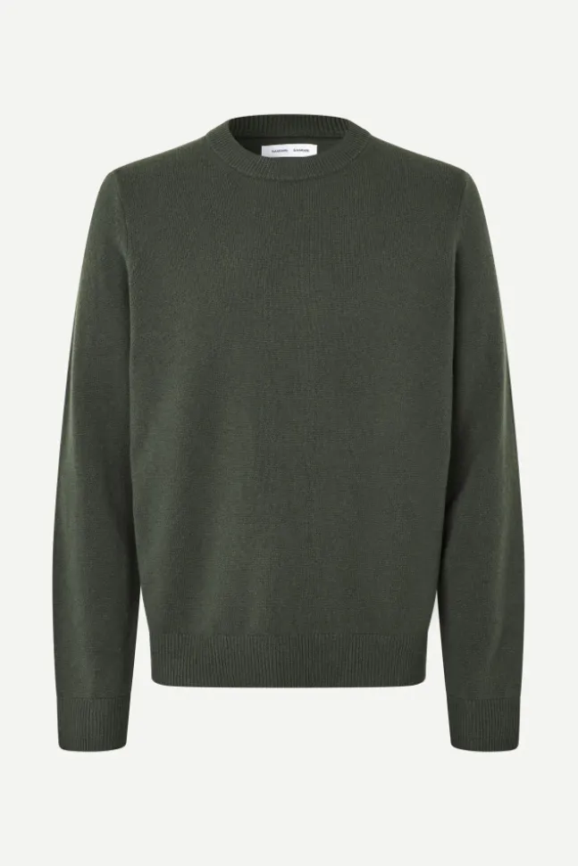 Isak Knit Sweater 15010 Dark Evergreen