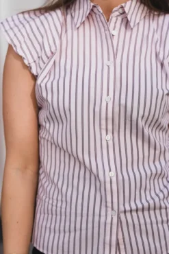Isella Double Stripe Top Rose