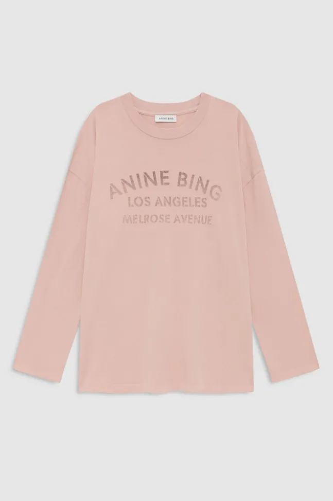 Ivan Long Sleeve Melrose Stencil Washed Blushed Pink