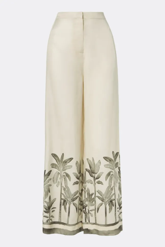 Izabelle High Waist Wide Pants Palm