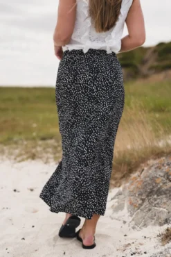 Jace Rhian HW Skirt Aop Black Dot