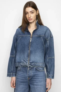 James Denim Jacket Washed Dark Blue