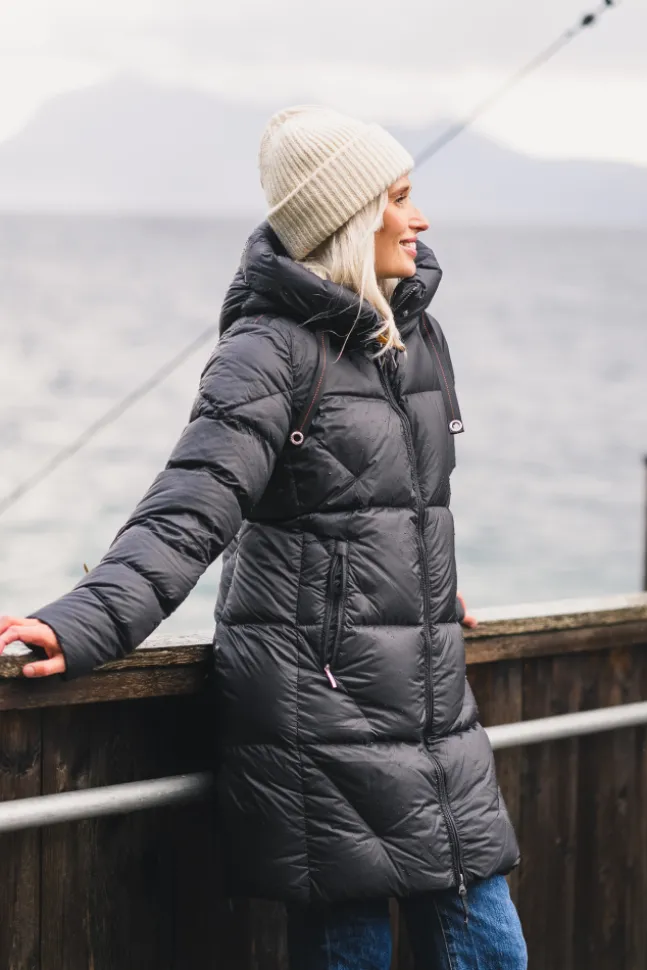 Janet Hooded Down Jacket Black