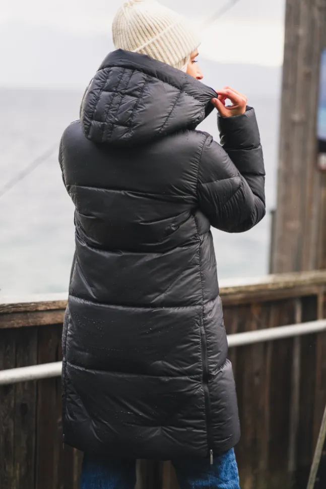 Janet Hooded Down Jacket Black