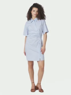 Jas Stripe Shirt Dress Light Blue