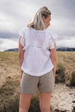 Jayla S Voile Top White