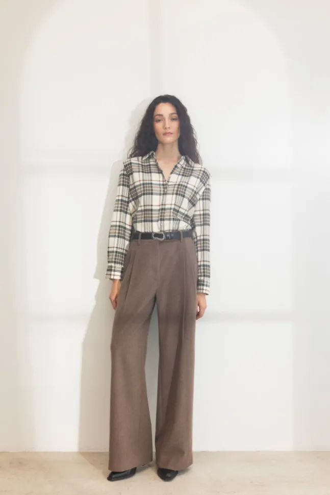 Joan Flannel Shirt Green Check