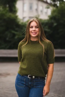 Johi SS Wool Blend Pullover Fir Green