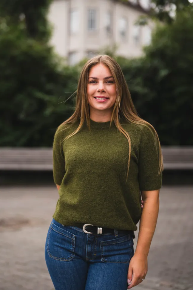Johi SS Wool Blend Pullover Fir Green