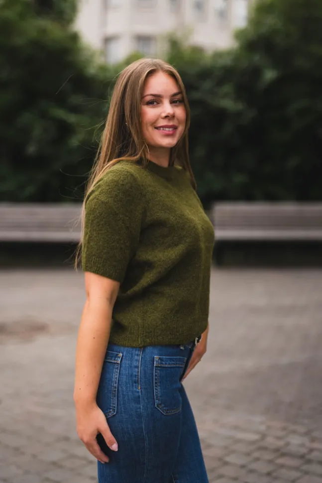 Johi SS Wool Blend Pullover Fir Green