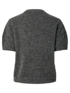 Johi SS Wool Blend Pullover Medium Grey Melange