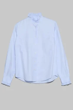 Juliette Herringbone Shirt Sky Blue