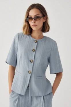 Kasaundra Blazer Dove Blue