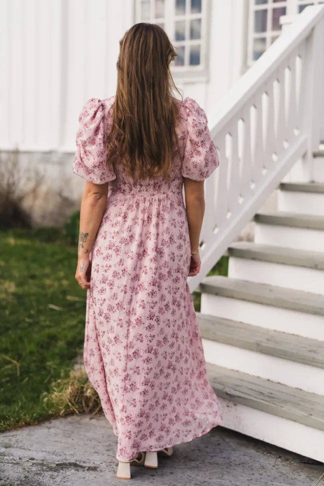 Kikka Chiffon Flower Dress Rose