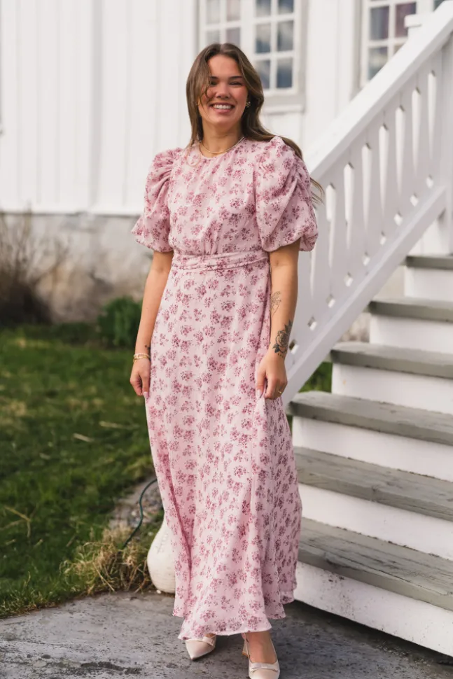Kikka Chiffon Flower Dress Rose