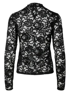 Lacey LS Lace Top Black