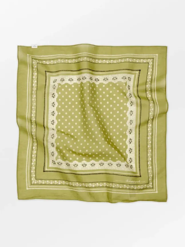 Lacia Cotta Scarf Golden Cypress Green