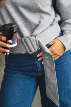 Lance Belt Sweat Grey Melange