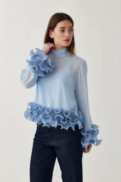Latanietta Blouse Sky Blue