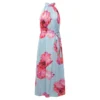 Layla Dress Fuchsia Maxi Flower