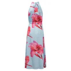 Layla Dress Fuchsia Maxi Flower