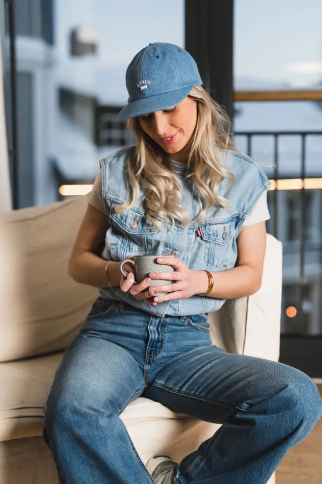 Lazy Girl Logo Cap Indigo Light Wash 9