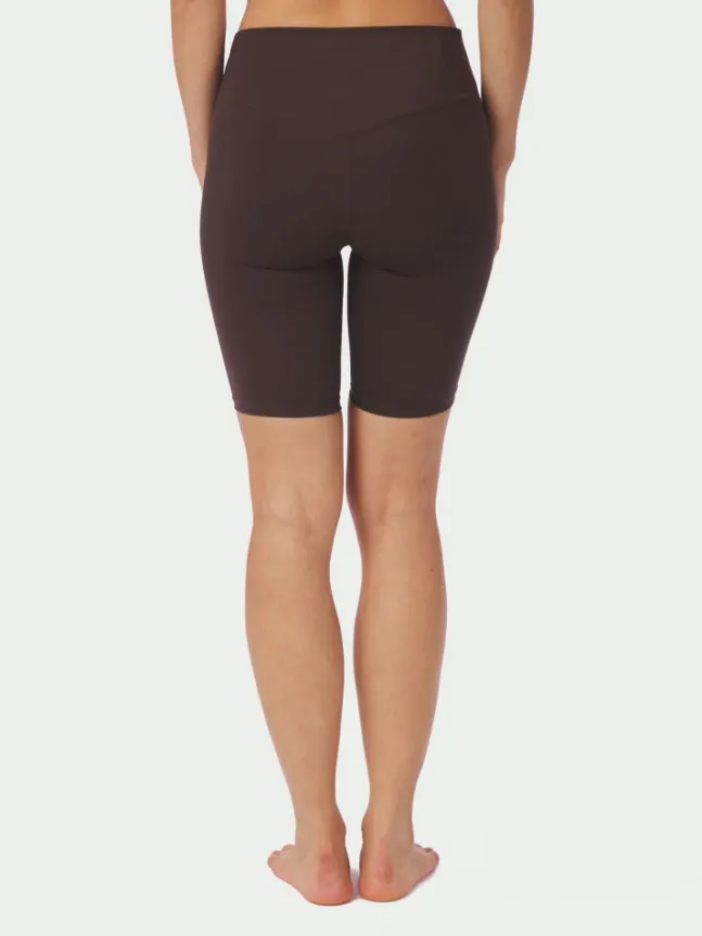 Lea Wrap Shorts Chocolate Brown