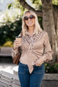 Lee Shirt Toffee Stripe