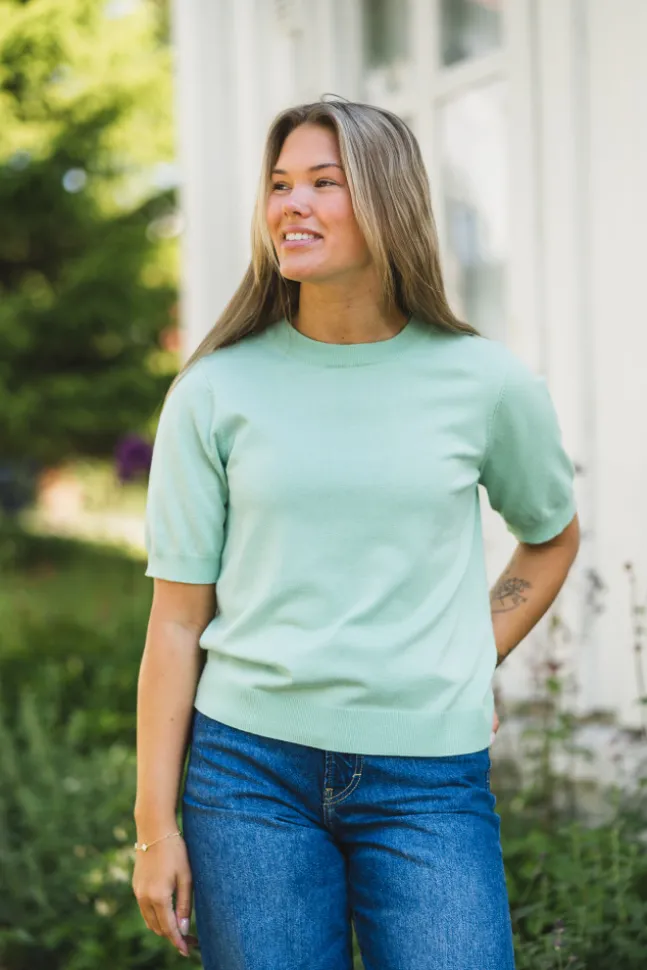 Lena SS Knit Pullover Lichen