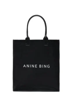 Leonie Coated Canvas Tote Black