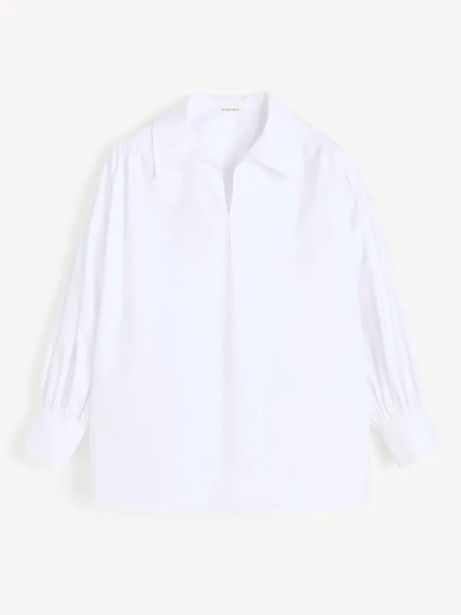 Leonora Organic Cotton Blouse Pure White
