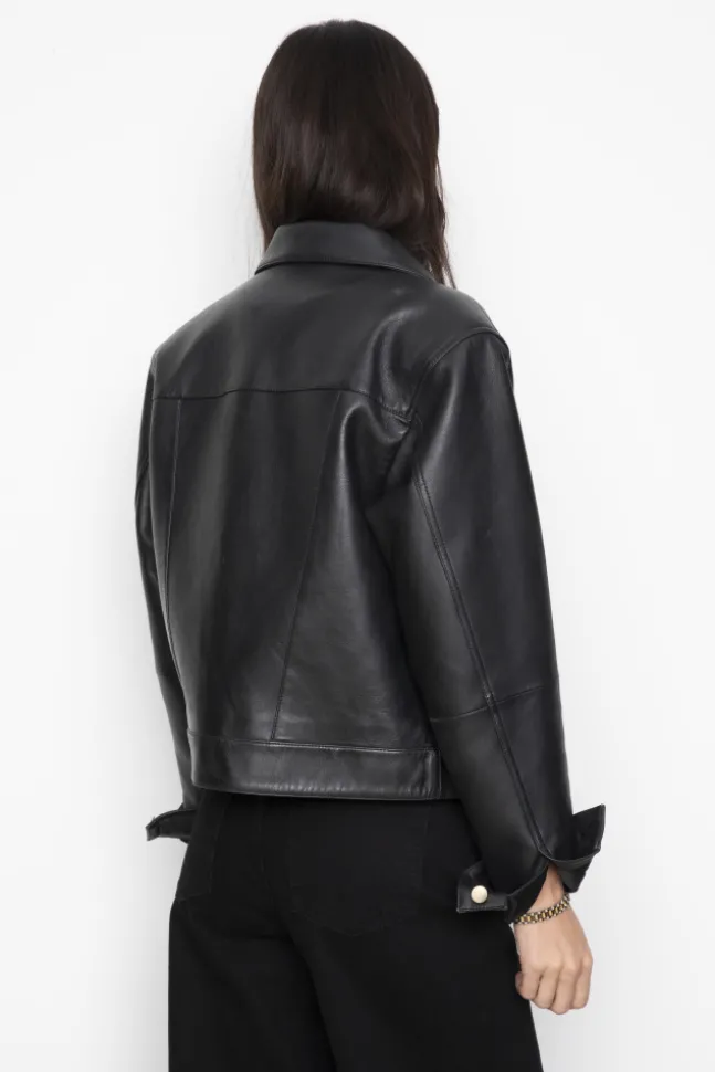 Leslie Leather Jacket Black