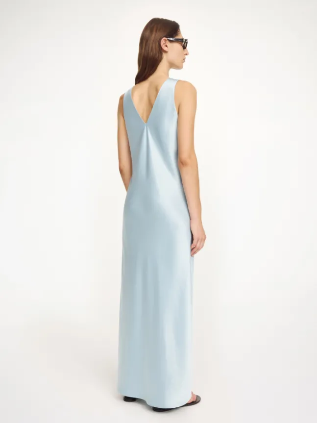 Levita Satin Maxi Dress Dream Blue