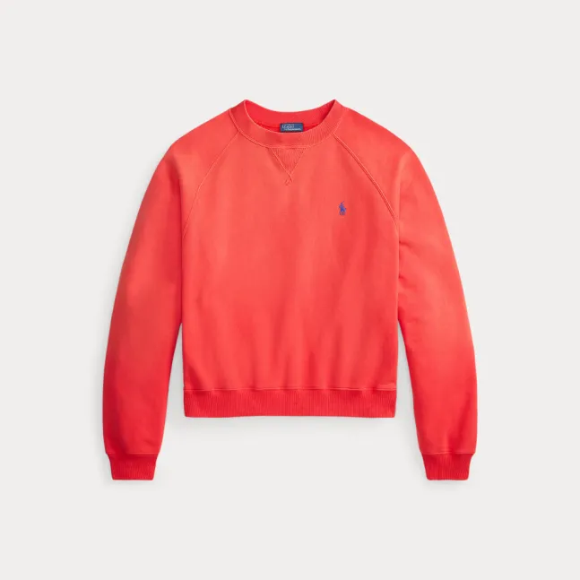 Lightweight Fleece Crewneck Bright Hibiscus
