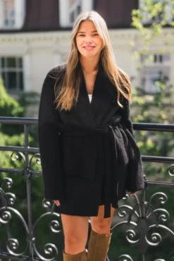 Lila Mohair Cardigan Black