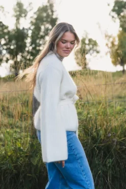 Lila Mohair Cardigan Eggshell