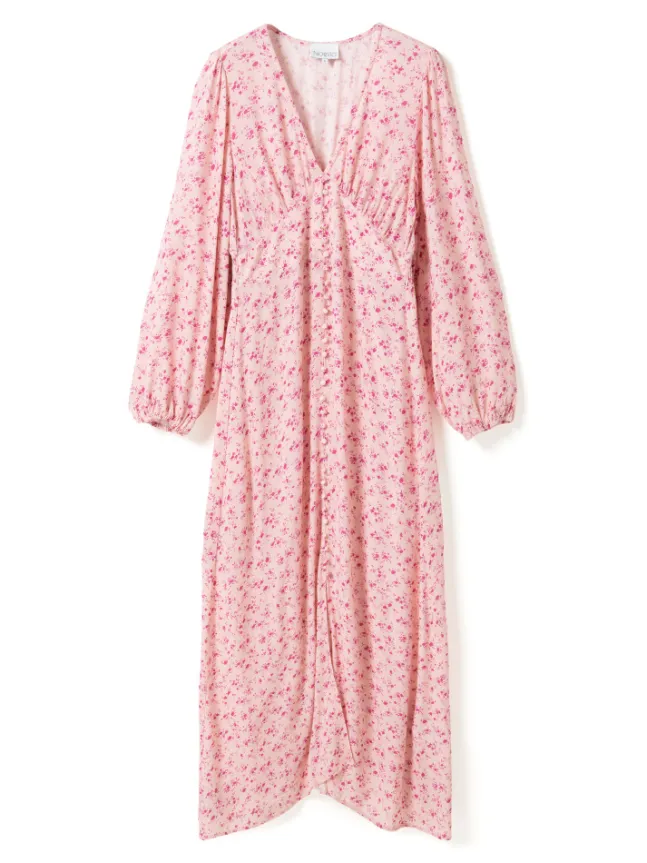 Lilith Maxi Dress Cheryl Pink Print