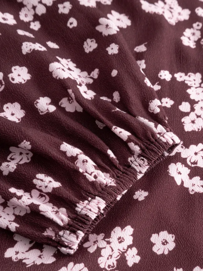 Lilith Maxi Dress Deja Burgundy Print
