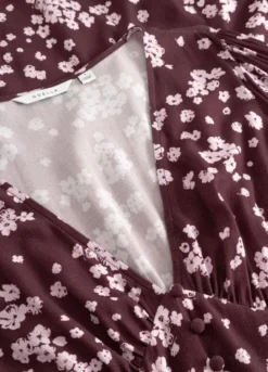 Lilith Maxi Dress Deja Burgundy Print