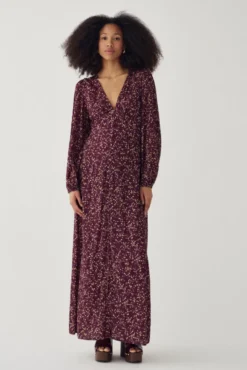 Lilith Maxi Dress Donata Winetasting Print