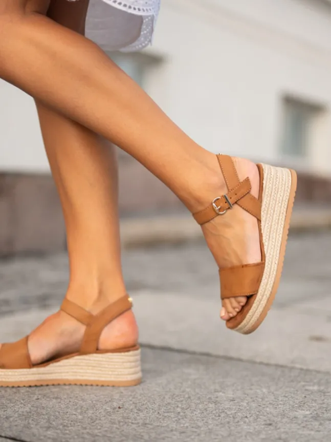 Lili Wedge Cognac