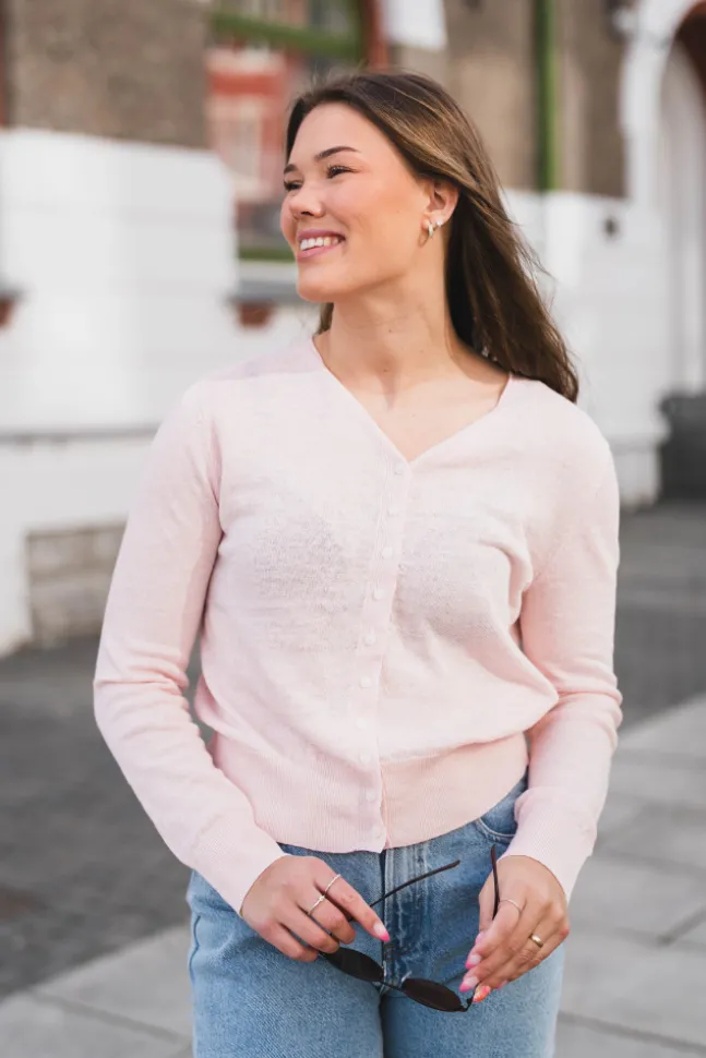 Linnea LS Knit Linen Cardigan Ballerina