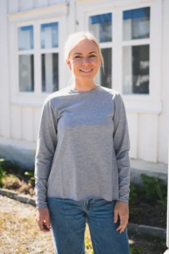 Lisa Longsleeve Grey Melange
